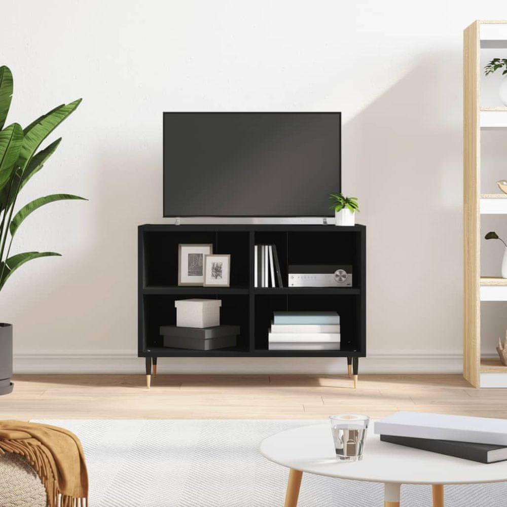 Vidaxl TV skrinka, čierna 69,5x30x50 cm, kompozitné drevo